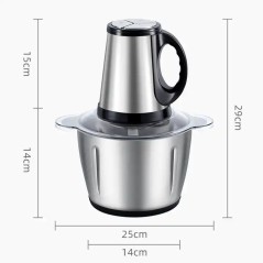 2000ml Electric Meat Chopper Food Processor Multi Blender Meat Fruit V